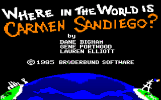 Where in the World is Carmen Sandiego Title Screen